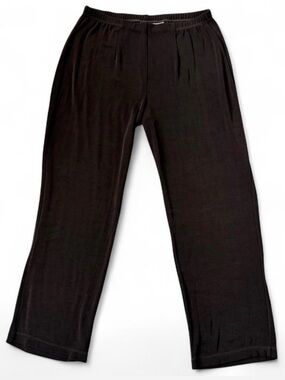 Chico's Travelers Brown Wide-Leg Pull-On Knit Pants